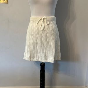 Soft, crocheted mini skirt, perfect for fall